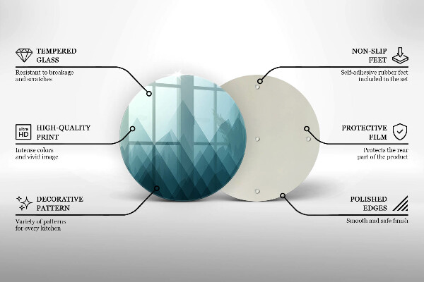 De vidrio templado Montañas abstractas