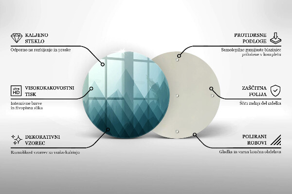 De vidrio templado Montañas abstractas