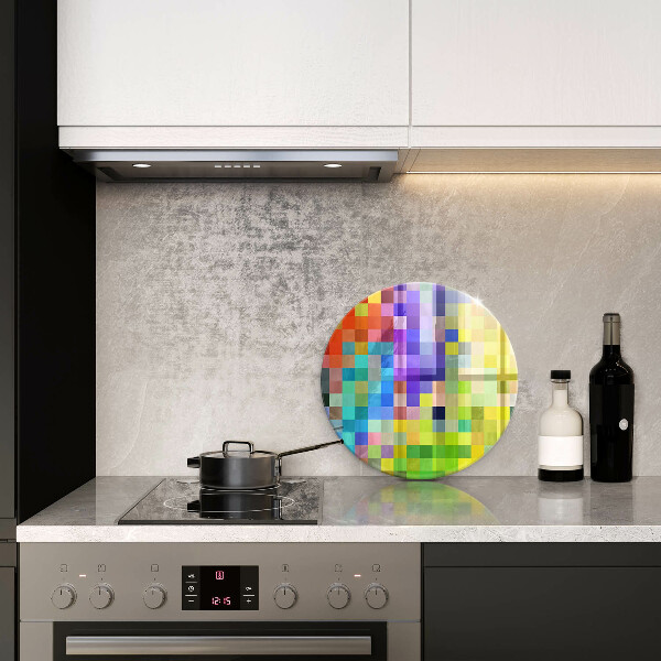 De vidrio templado Cuadrados de píxeles de colores