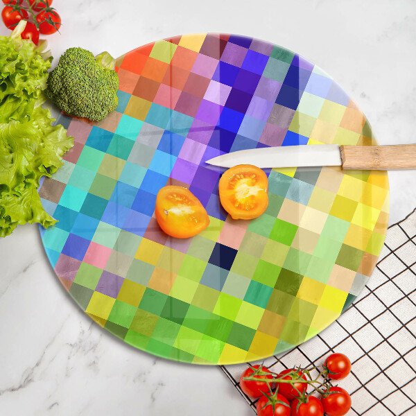 De vidrio templado Cuadrados de píxeles de colores