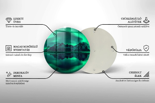 De vidrio templado Paisaje de la aurora boreal