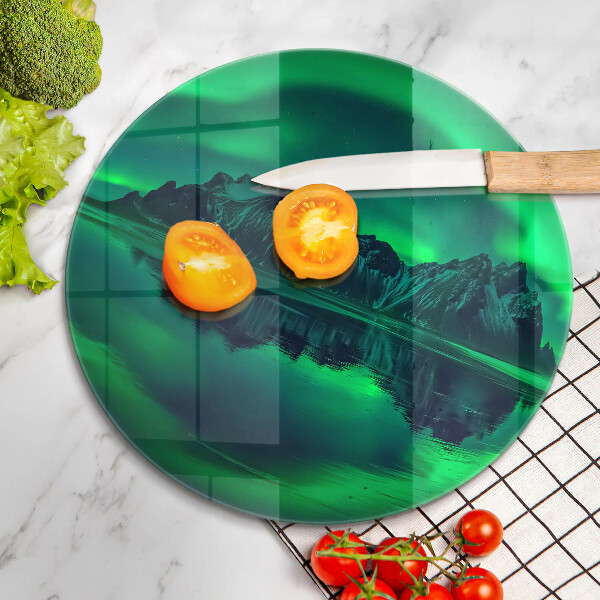 De vidrio templado Paisaje de la aurora boreal