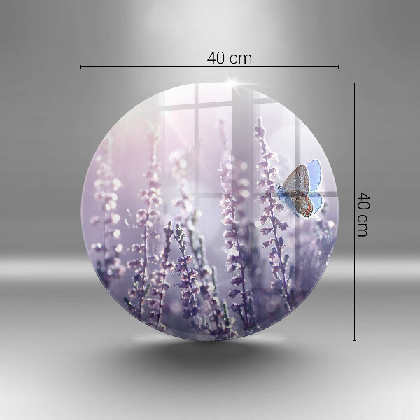 De vidrio templado Flores silvestres y mariposas