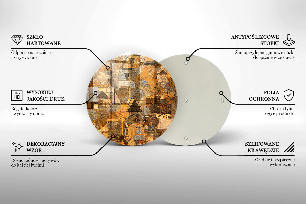 De vidrio templado Patrones sin fisuras de figuras geométricas