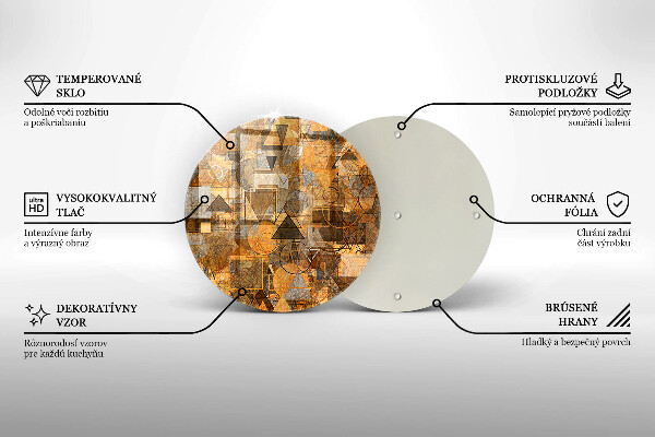 De vidrio templado Patrones sin fisuras de figuras geométricas