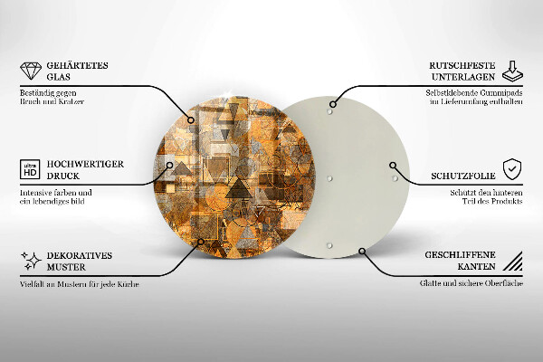 De vidrio templado Patrones sin fisuras de figuras geométricas