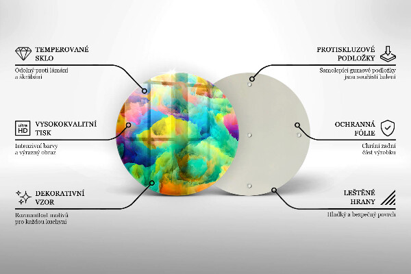 De vidrio templado Abstracción colorida