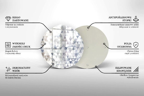 De vidrio templado Patrón de triángulos