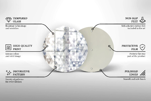 De vidrio templado Patrón de triángulos
