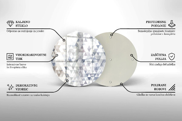 De vidrio templado Patrón de triángulos