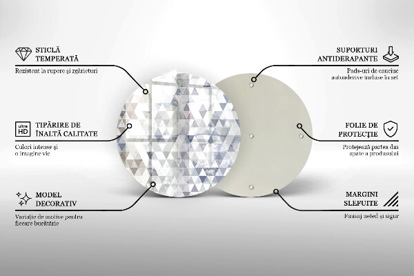 De vidrio templado Patrón de triángulos