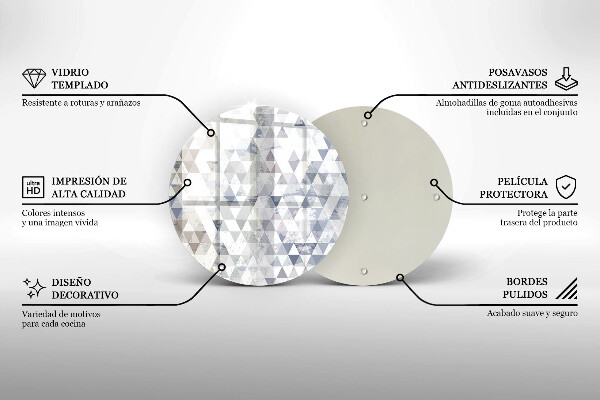 De vidrio templado Patrón de triángulos
