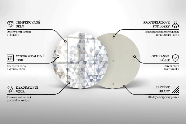 De vidrio templado Patrón de triángulos