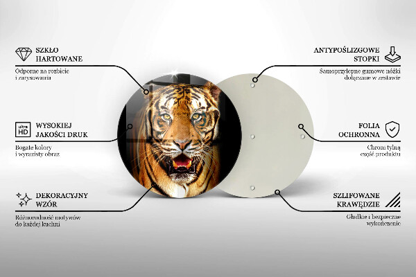 De vidrio templado Tigre animal salvaje