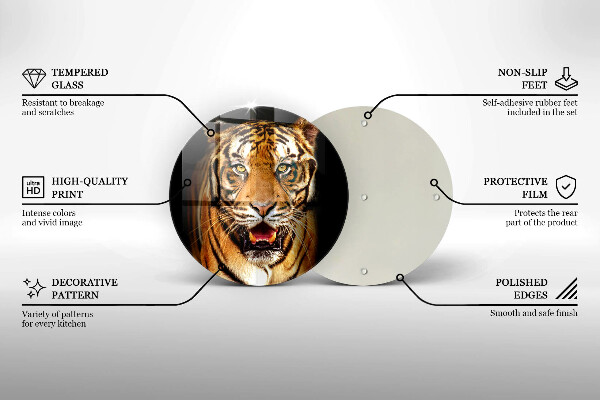 De vidrio templado Tigre animal salvaje