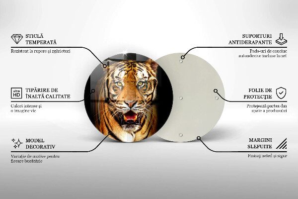 De vidrio templado Tigre animal salvaje