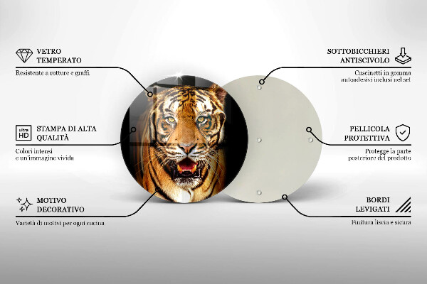 De vidrio templado Tigre animal salvaje