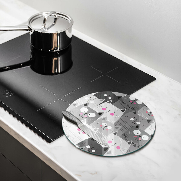 De vidrio templado Ilustración de gatos