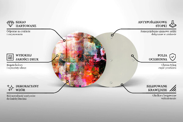 De vidrio templado Abstracción de pintura