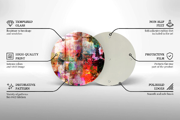 De vidrio templado Abstracción de pintura