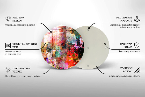 De vidrio templado Abstracción de pintura