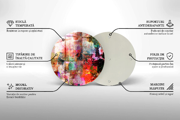 De vidrio templado Abstracción de pintura