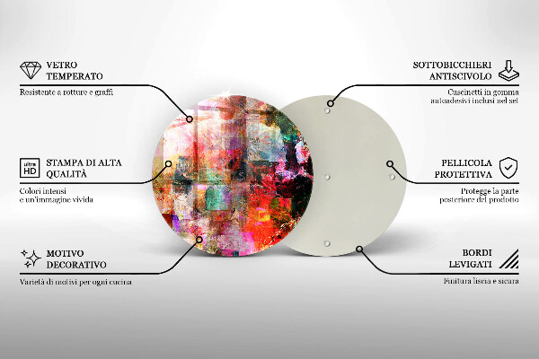 De vidrio templado Abstracción de pintura