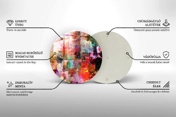 De vidrio templado Abstracción de pintura