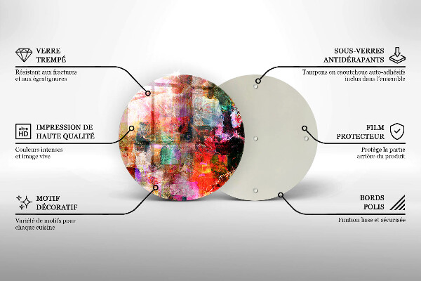 De vidrio templado Abstracción de pintura