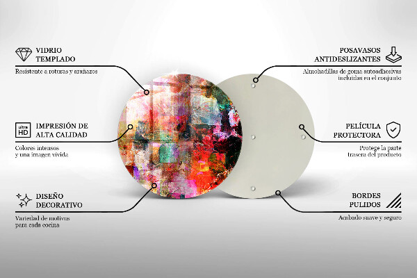 De vidrio templado Abstracción de pintura