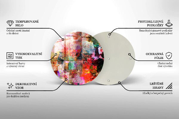 De vidrio templado Abstracción de pintura