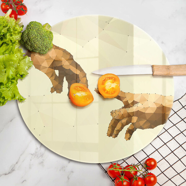 De vidrio templado Creación de las manos de adán