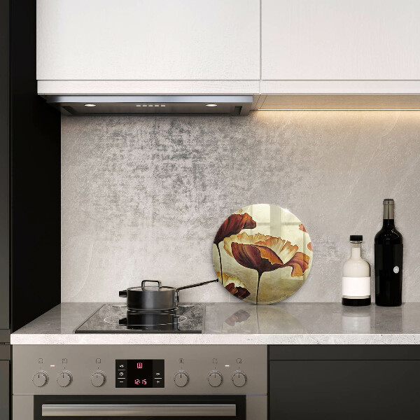 De vidrio templado Flores boho pintadas