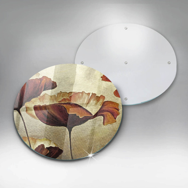 De vidrio templado Flores boho pintadas