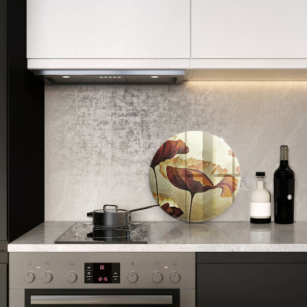 De vidrio templado Flores boho pintadas