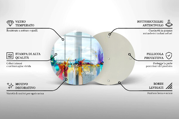 De vidrio templado Abstracción pintada