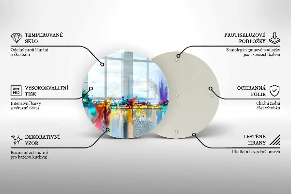 De vidrio templado Abstracción pintada