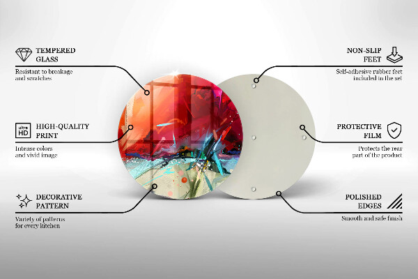 De vidrio templado Abstracción pintada