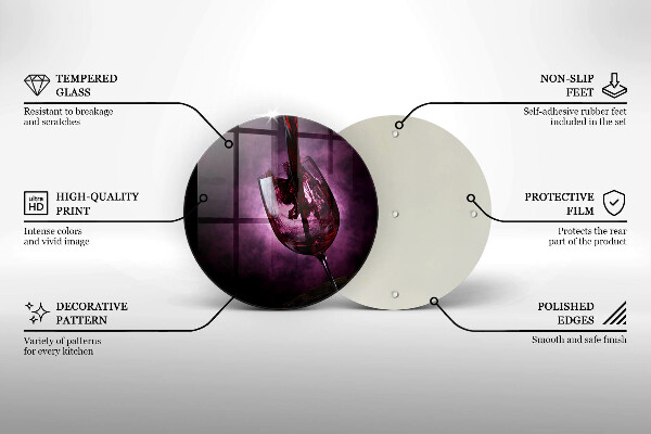 De vidrio templado Una copa de vino