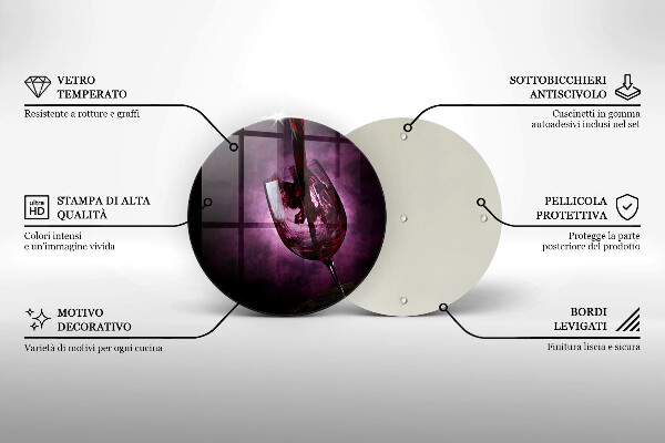 De vidrio templado Una copa de vino