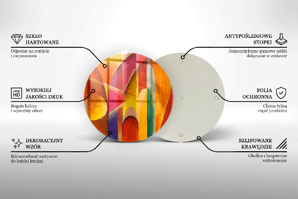 De vidrio templado Abstracción colorida