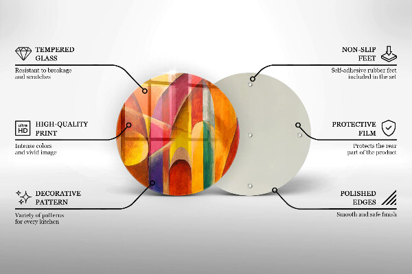 De vidrio templado Abstracción colorida