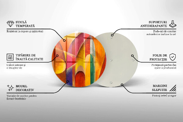 De vidrio templado Abstracción colorida