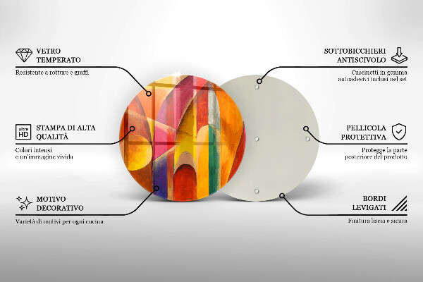 De vidrio templado Abstracción colorida