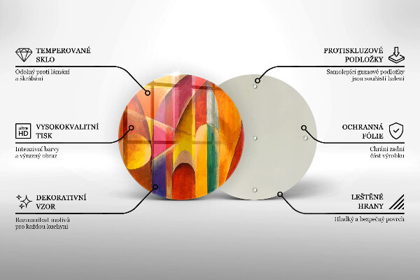 De vidrio templado Abstracción colorida