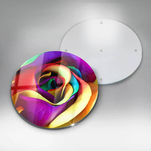 De vidrio templado Pétalos de rosa de colores