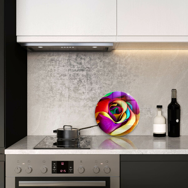 De vidrio templado Pétalos de rosa de colores