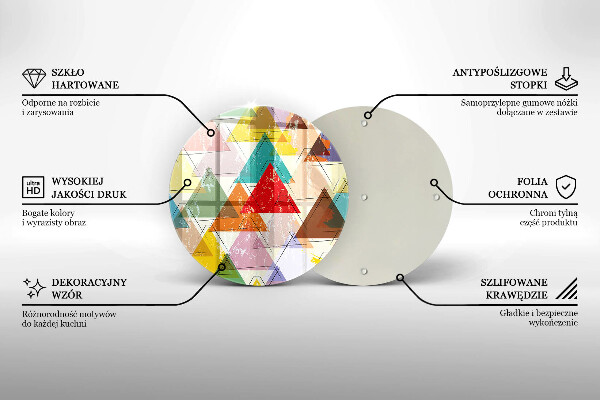 De vidrio templado Triángulos pintados