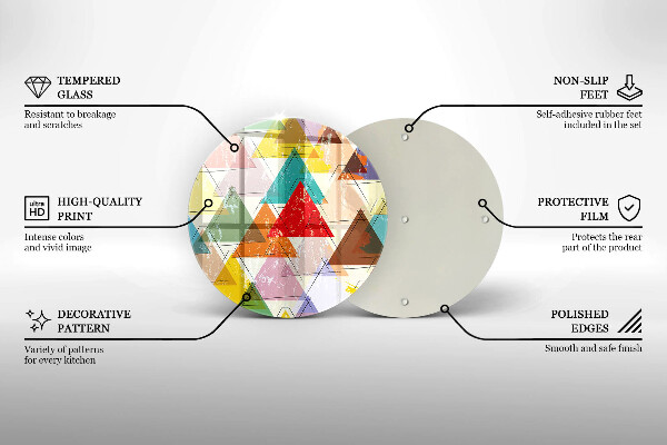 De vidrio templado Triángulos pintados