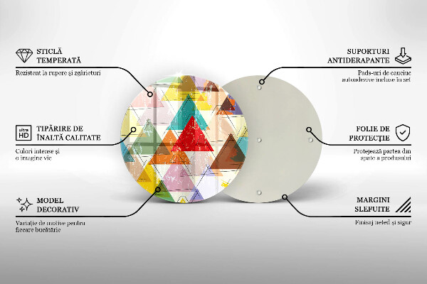 De vidrio templado Triángulos pintados